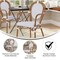 Merrick Lane Celia Stacking Thonet Bistro Style Chair with Arms, PE Rattan Seat, and Metal Frame for Indoor/Outdoor Use